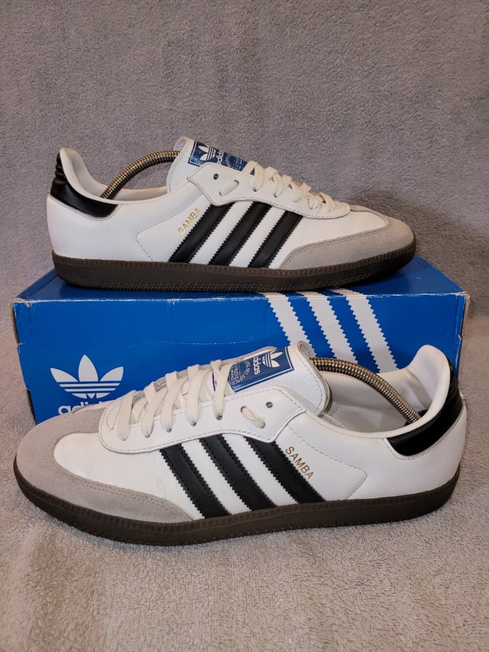 Adidas Samba Men's Size 12 OG Originals White Black Sneakers B75806 (#2636)
